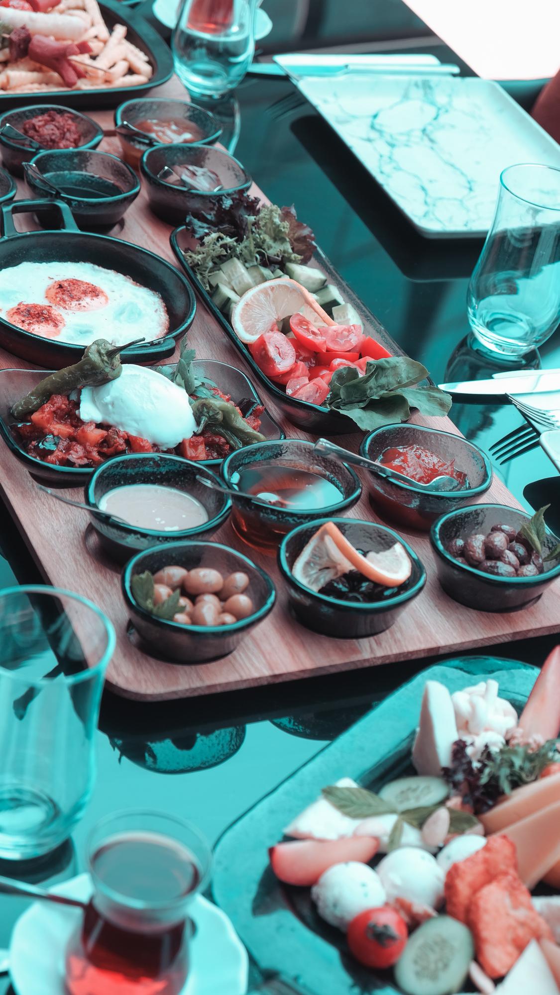 Workshop setup with tasting plates and notes